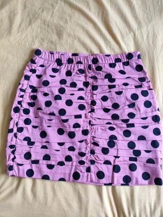Falda Mini Rosa de Lunares Stradivarius XL