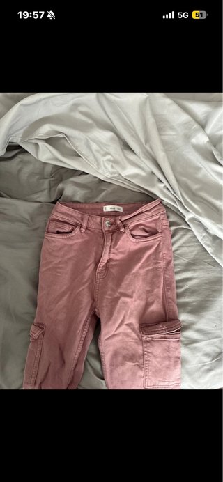 Pantalones Campana Fucsia Mango