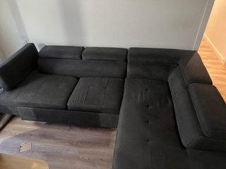Sofá Cama Gris 5 Plazas Tela