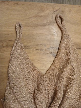 Top dorado tirantes talla S
