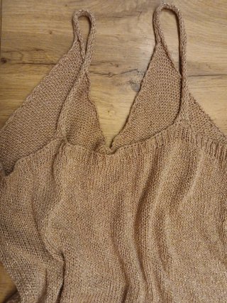 Top dorado tirantes talla S
