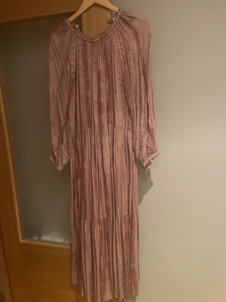 Vestido Zara rosa empolvado talla M