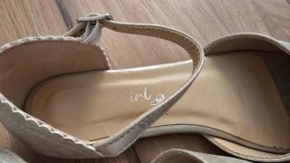 Sandalias Bailarinas plateadas/doradas Talla 36