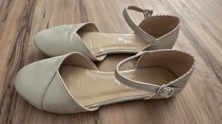 Sandalias Bailarinas plateadas/doradas Talla 36