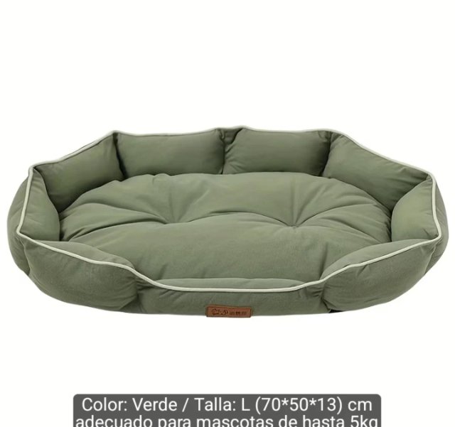 Cama para Mascota Verde TL: 70x50x13 cm