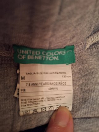 Pantalón chándal Benetton gris niño 7-8 años