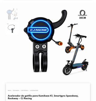 Acelerador Gatillo K1/Smartgyro Speedway/Rockway