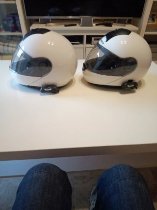 2 Cascos Moto Schuberth Blancos