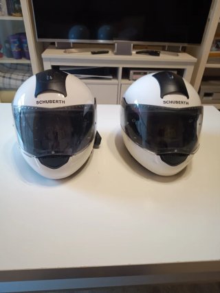 2 Cascos Moto Schuberth Blancos