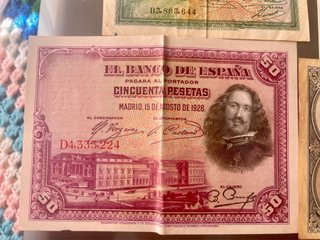 Billetes antiguos de Pesetas - Banco de España