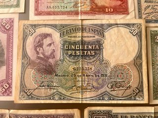 Billetes antiguos de Pesetas - Banco de España