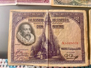 Billetes antiguos de Pesetas - Banco de España