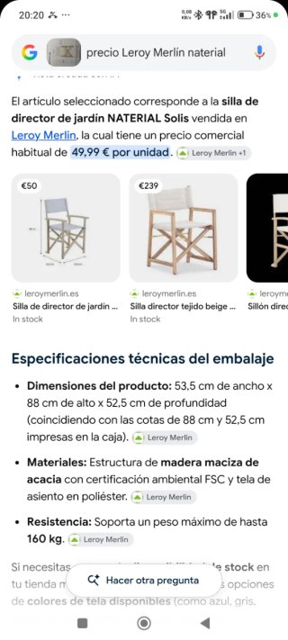Silla de Director Plegable de Madera