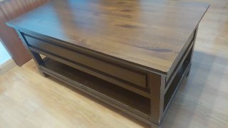 Conjunto comedor pino cerezo: 2 mesas + 6 sillas