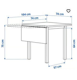 Mesa comedor pequeña Ikea blanca