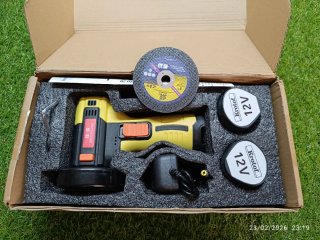 Mini Amoladora Radial Angular Batería 12V 500W