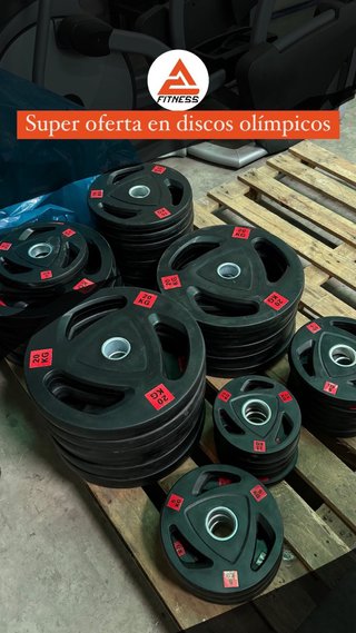 Discos Olímpicos Fitness de  20, 15, 10, 5, 2,5 kg