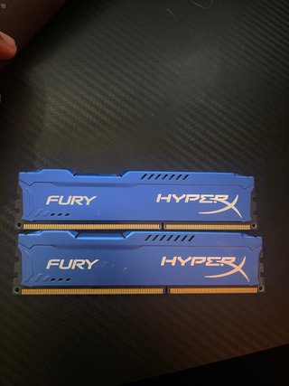 2x HyperX Fury DDR3 4GB 1333MHz RAM