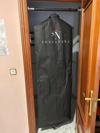 Vestido fiesta Sonia Peña rosa palo talla L NUEVO