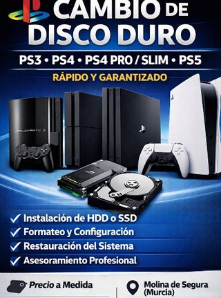 Reparación y Mantenimiento de PS3, PS4, PS5ymandos