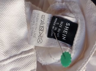 Pantaloncini jeans rosa vita alta
