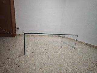 ¡Mesa centro de cristal templado!