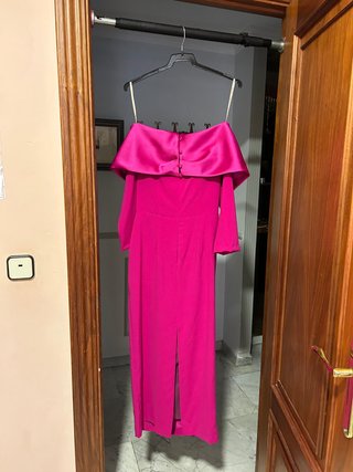 Vestido Largo Fucsia Miss Olalla Talla L