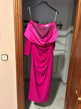 Vestido Largo Fucsia Miss Olalla Talla L