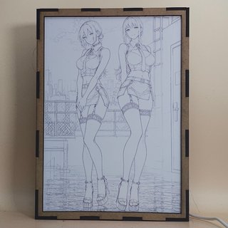 Lámpara LED Chainsaw Man Makima y Reze