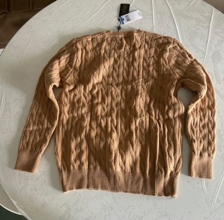 Maglione Ralph Lauren a trecce beige
