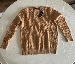Maglione Ralph Lauren a trecce beige