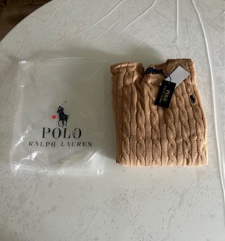 Maglione Ralph Lauren a trecce beige