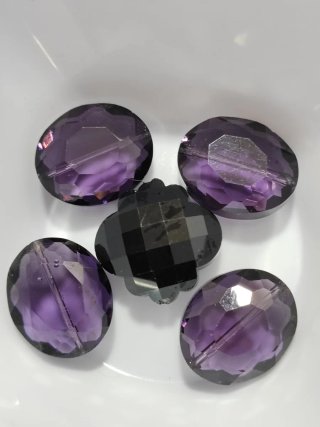 5 cuentas de cristal grandes abalorios