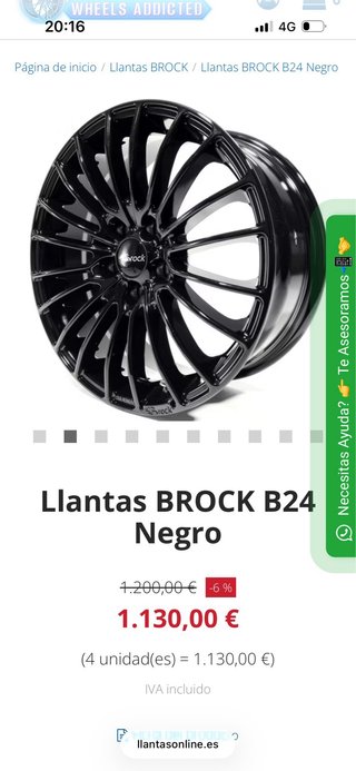 Llantas Brock B24 18 pulgadas