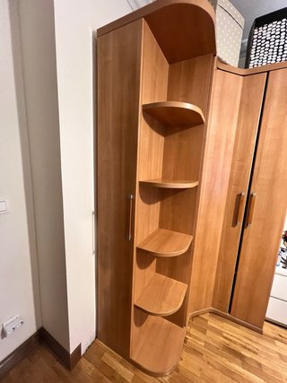 Armario Esquinero de Madera Color Roble