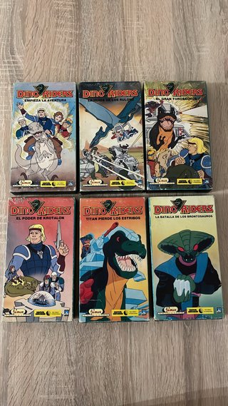 Lote 6 VHS Dino Riders Vintage