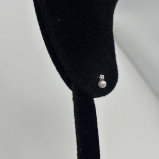Pendientes bebede Oro 18kt con Perlas y circonitas