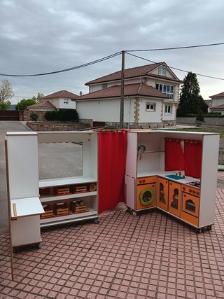 Cocina y Supermercado de Juguete con Ruedas