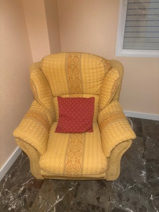 2 Sillones de tela amarillo