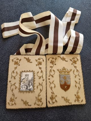 Escapulario Virgen del Carmen y Escudo