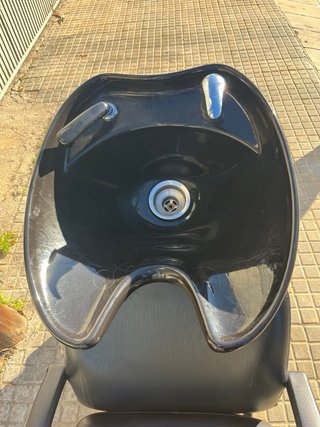 Sillón Lava Cabezas Peluquería Negro