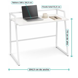 Escritorio plegable blanco 100 cm NUEVO