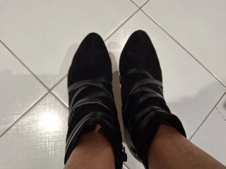 Botines Negros de Ante y Piel