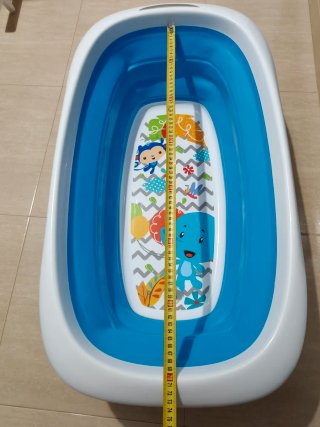 Bañera Bebé Portátil Plegable Azul
