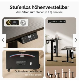Mesa Escritorio Elevable Eléctrica