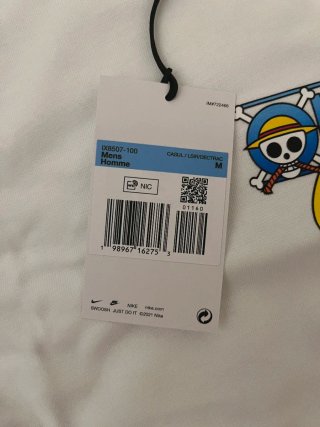 Camiseta Nike x One Piece Talla M Nueva