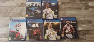 Lote 5 Juegos PS4: FIFA 18, UFC 3, NFS, Ride 3