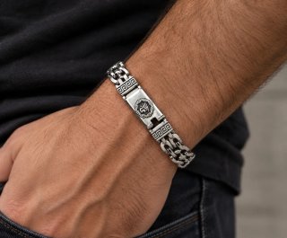 Pulsera Plata 925 Hombre Eslabón Grueso