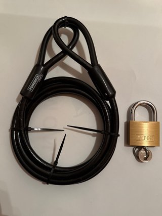 Cable Seguridad Antirrobo con Candado y Llave