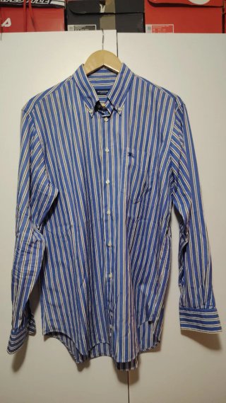 Camisa Burberry Rayas Azul y Blanco